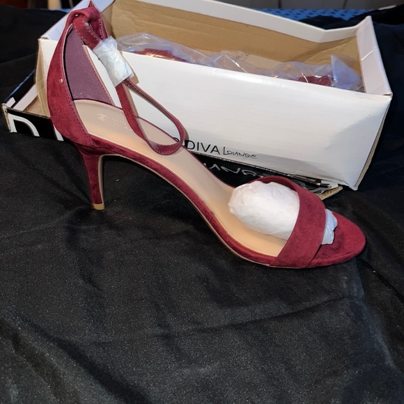 Wild Diva Shoes - Burgundy dress sandals